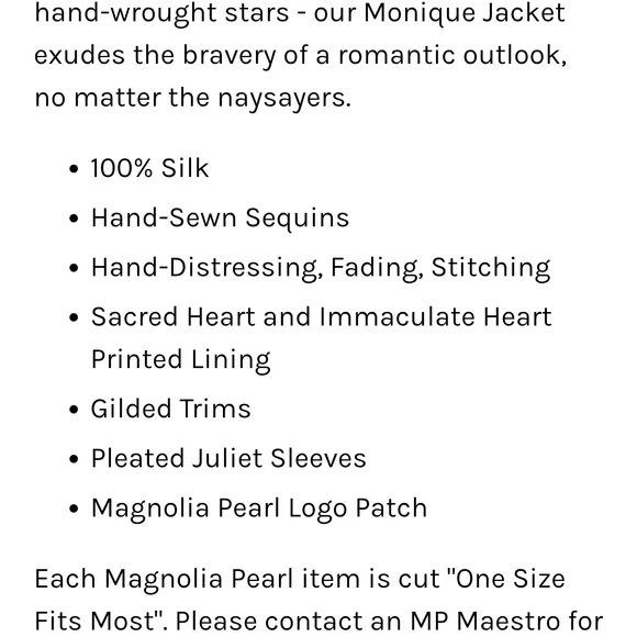 Magnolia Pearl Monique Jacket, NWT - Picture 11 of 11